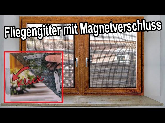 Fliegengitter ohne bohren mit Magnet Montage anbringen BKSAI Fenster Magnetverschluss insektenschutz