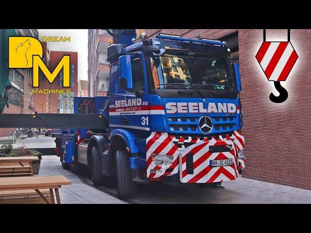 Palfinger PK 92002 heavy crane truck Mercedes Arocs with fly jib precision with heavy machinery