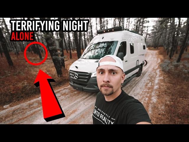 MASKED MAN STALKED ME WHILE VAN CAMPING IN FOREST SOLO (TERRIFYING NIGHT)