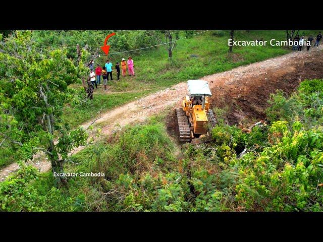 amazIng Repairing Road Village By Techniques Dozer D31P Komatsu Bulldozer Pushing Soil Repair Road