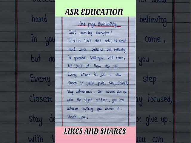 How to improve english handwriting || english writing practice 2024 ||