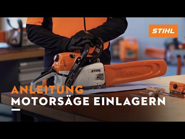 Produkttrainer erklärt: STIHL Motorsäge richtig lagern | Anleitung