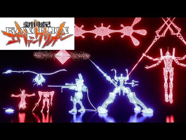 Evangelion - Weapons, Mechas & Angels 3D Comparison【3D Hologram】