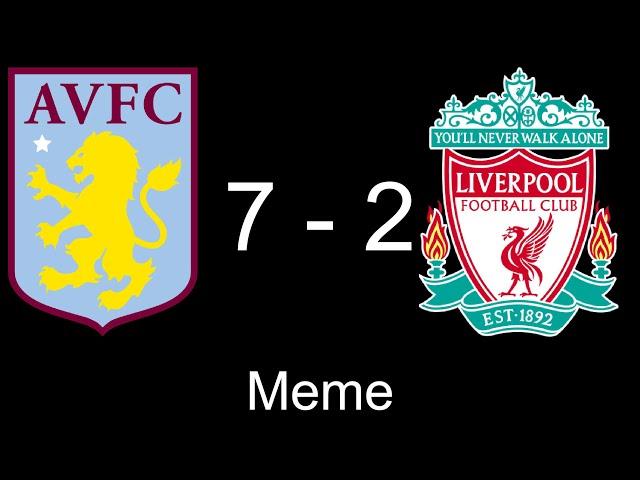 LIVERPOOL VS ASTON VILLA - meme ~ Liverpool’s defence saying how many they will concede