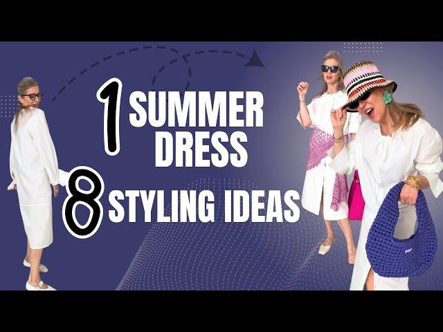 How to Style 1 SUMMER DRESS  in 8 DIFFERENT WAYS for Different Occasions