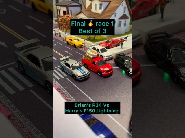 Final race 1 best of 3  Brains R34 GTR Vs the Ford F150 Lightning