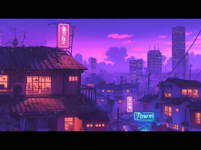 1980s & 90s Lofi Hip Hop Beats  Nostalgic Retro Vibes & Japanese Town Ambience  Lofi Rain Playlist