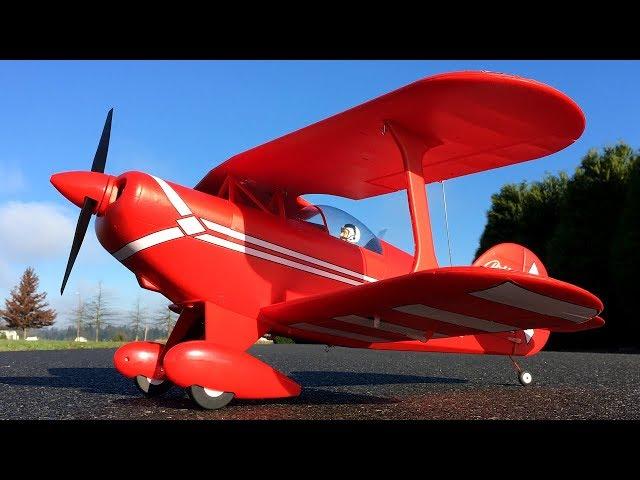 E-flite Pitts S-1S RC Biplane Second Flight On 3S Scorpion 1800 Lipo