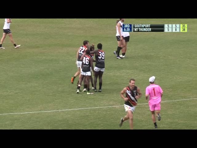 Isaiah Farrell-Nelson kicks his first ever NT Thunder goal