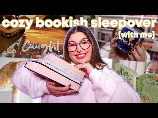 have a bookish SLEEPOVER with me  reading caught up, book haul, buying a kindle, baking, & more!