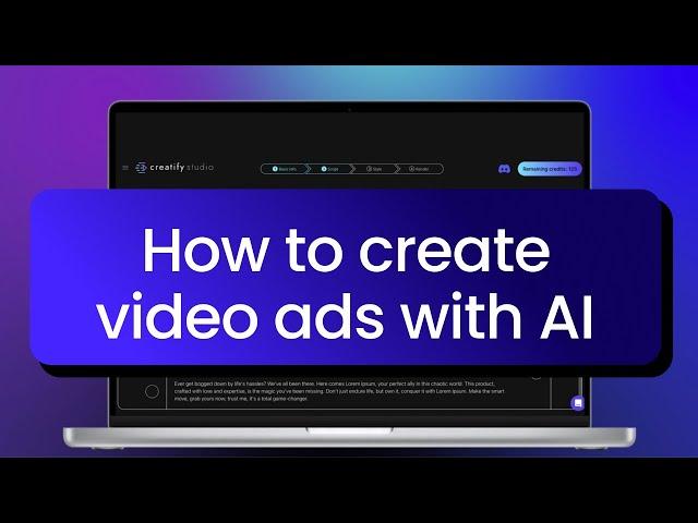 Creatify AI - How to create a video ad with the help of AI in just a few clicks