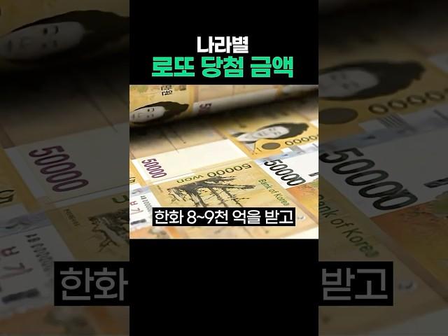 나라별 로또 당첨 금액