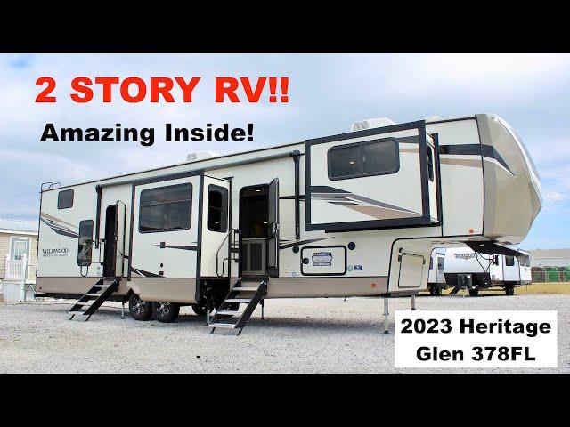 2 STORY FIFTH WHEEL RV! 2023 Forest River Heritage Glen 378FL