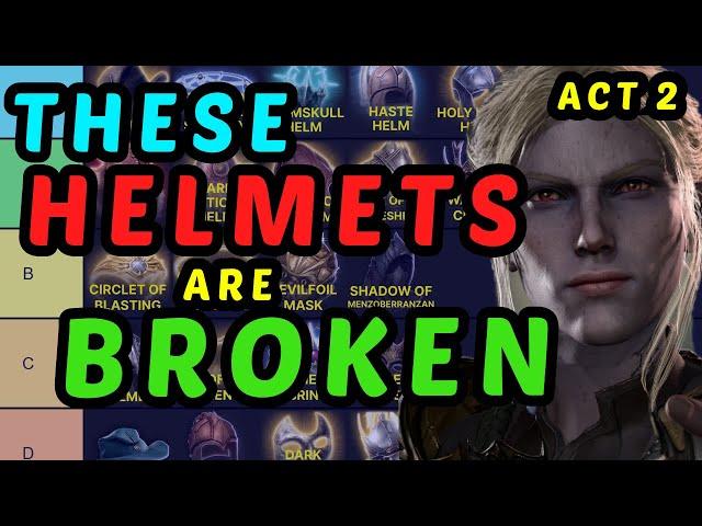 BAN These Items - BG3 Helmets Tier List and Guide - Act 2