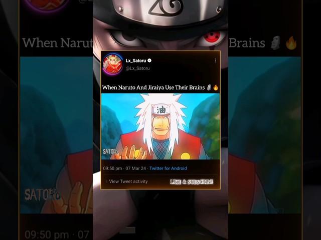 When Naruto And Jiraya Use Their Brains 