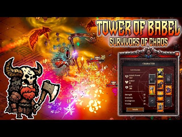 NEW Diablo Inspired Horde Survivor is Amazing! | Tower of Babel Survivors of Chaos