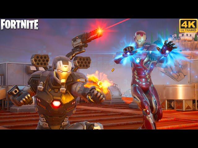 Iron Man MK 45 and War Machine Duos Match - Fortnite (4K 60FPS)