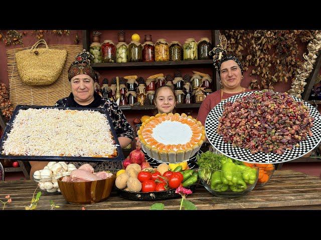 GRANDMA COOKING A UNIQUE RECIPE IN THE VILLAGE! CREAM CAKE | RELAXING VILLAGE AZERBAIJAN