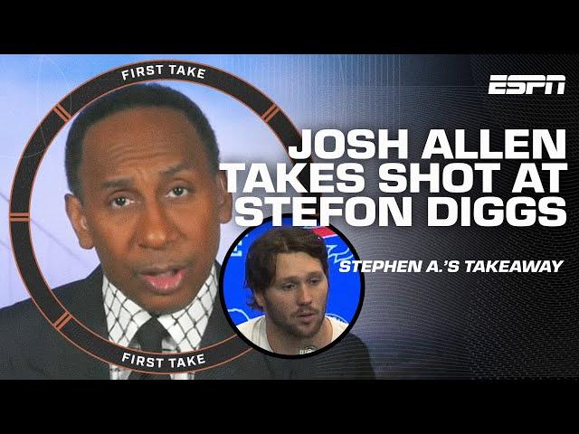 Stephen A.: Stefon Diggs HAS TO RESPOND to Josh Allen  | First Take