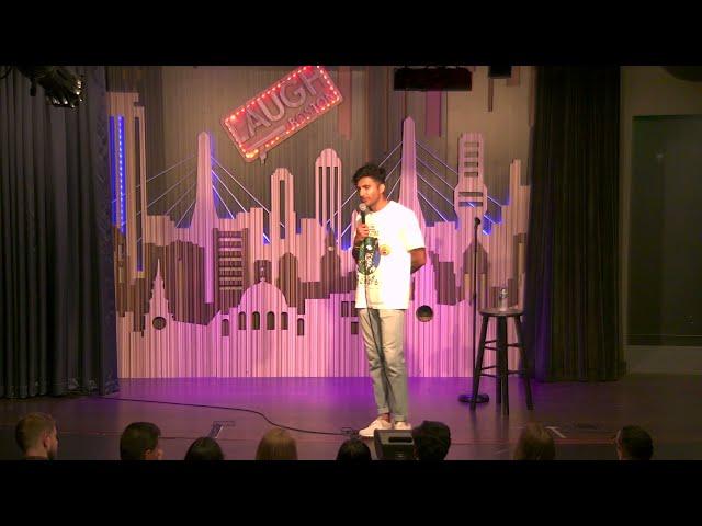 Racist heckler in Boston yells speak English! | Nimesh Patel | Stand Up Comedy