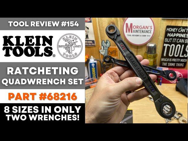 NEW! Klein Ratcheting Quadwrench Set - 8 Sizes in 2 Wrenches! #tools #toolreview #klein 68216