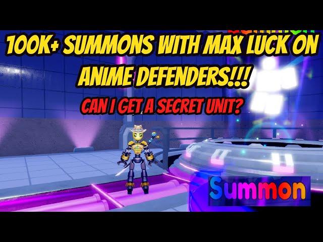 Can i get a Secret Unit with 100k+ gems on Anime Defenders???