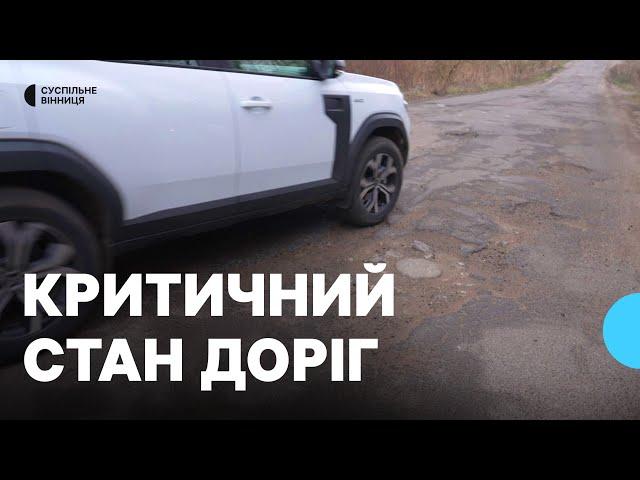 "Порушуємо правила, бо ями глибокі": на Вінниччині мешканці села просять відремонтувати дорогу