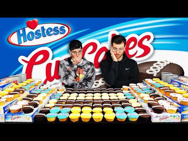 146 HOSTESS CUPCAKES CHALLENGE! | 25,000 Calories | Twins vs Food