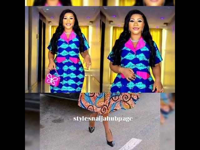 Smart Office Ankara Short Gown Styles.#stylesnaijahub #youtube