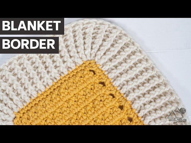 CROCHET: Rib BLANKET Border: Works for ANY Blanket (With Sound)