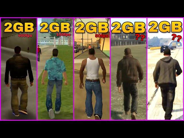 PLAYING ALL GTA GAMES ON 2GB RAM ( TEST )