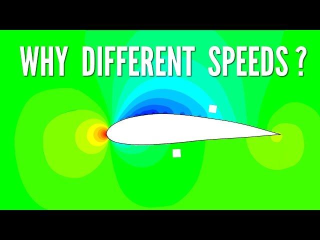 Why is the top flow faster over an Airfoil?