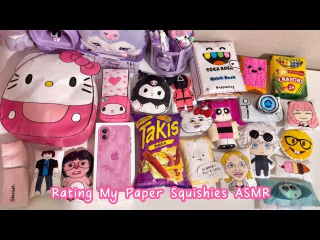 rating my paper squishies ASMR paper diy | applefrog