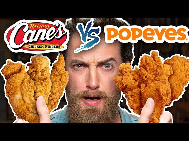 Raising Cane's vs. Popeyes Taste Test | FOOD FEUDS