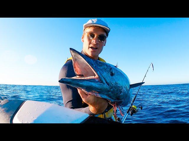 Giant Wahoo Trolling Deep Blue Water