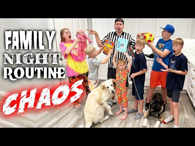 CRAZY Family Night Routine with 7 Kids!