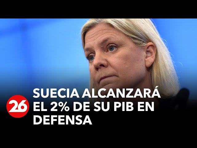 Suecia alcanzará el 2% de su PIB en defensa