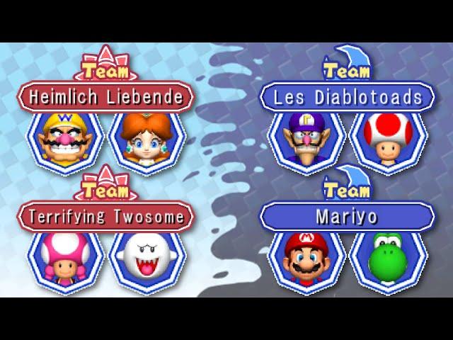 Mario Party 6 HD - All Character Team Names (All Languages)