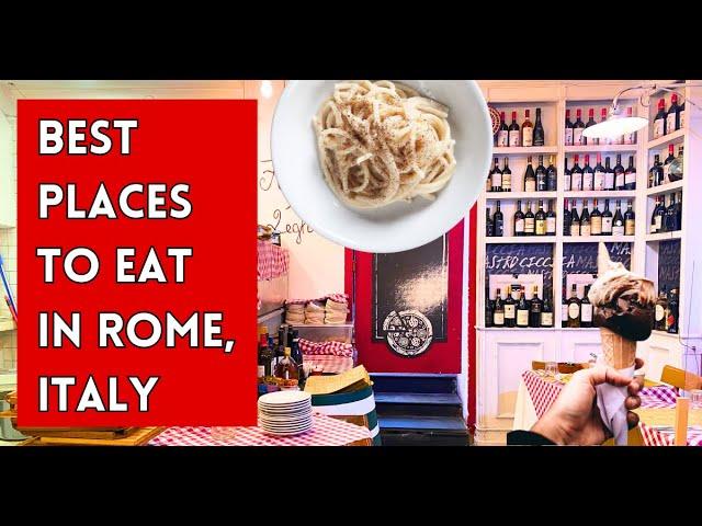 8 Best Places to Eat in Rome, Italy | Budget Friendly | Food Guide | Pasta, Pizza, Gelato & More