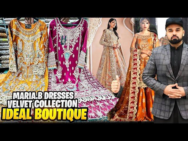 Ideal Boutique Rawalpindi VELVET DRESSES / MARIA.B Dress design / Wedding Formal & Party Wear Suits