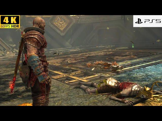 God of War 4 PS5 4K HDR | Kratos vs Rota | Legendary Valkyrie