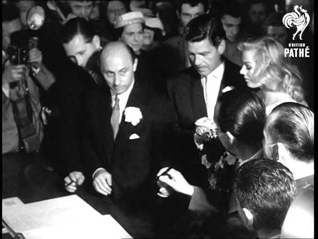 Anthony Steel Marries Anita Ekberg (1956)