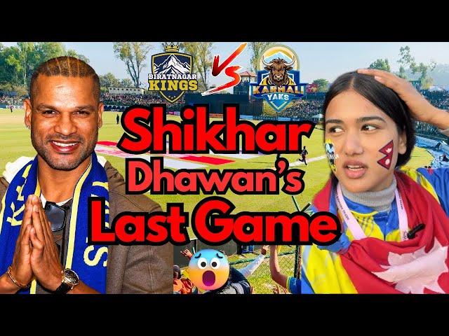 Shikhar Dhawan’s Last Match in Nepal Premier League 2024 | Karnali Yaks vs Biratnagar Kings