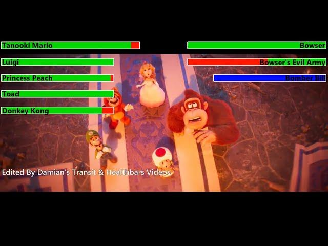 The Super Mario Bros. Movie (2023) Final Battle with healthbars 1/3 (Independence Day Special)