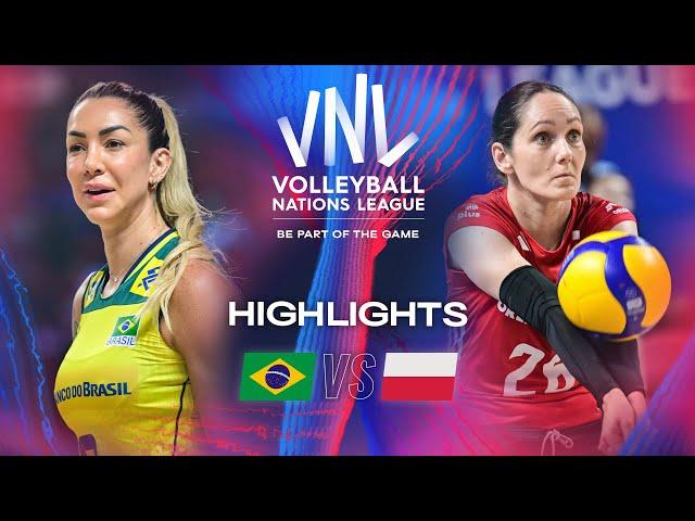  BRA vs.  POL - Highlights | Week 3 | Women's VNL 2024