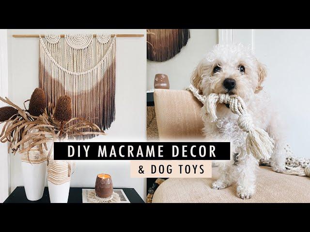 DIY MACRAME Home Decor (wall hanging, dip dye + dog toys) | XO, MaCenna
