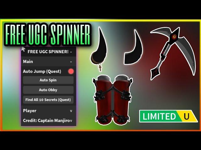 [ Updated Script & More UGC ] FREE UGC SPINNER! - Auto Spin, Auto Jump, Find All 10 Secrets & More