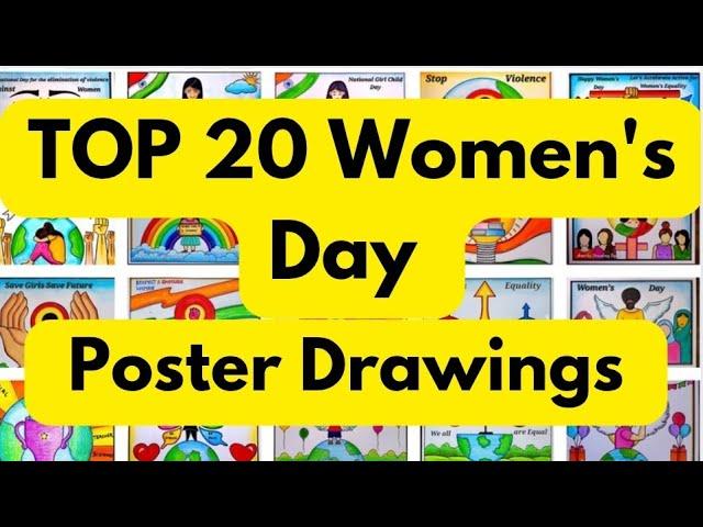 International Women's Day Drawing ideas, Poster on Women Empowerment , Women's Equality drawing idea