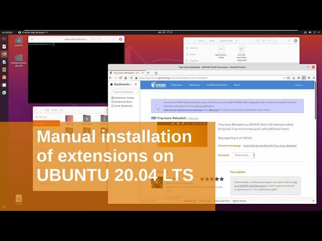 Manual installation of extensions on UBUNTU 20.04 LTS
