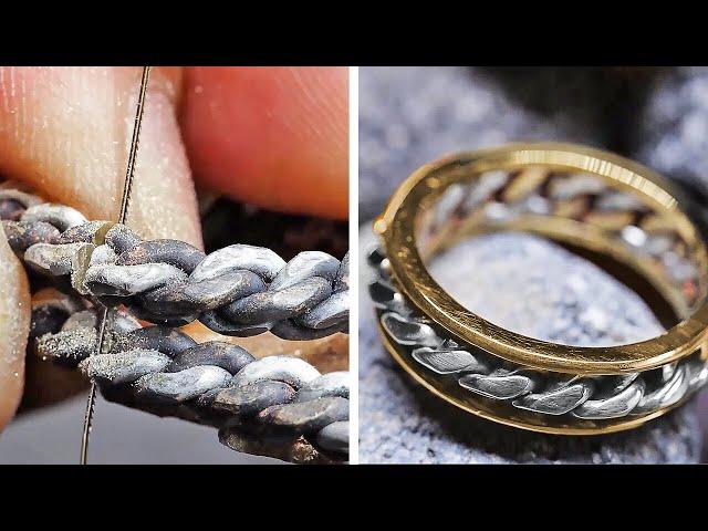 FAIT MAISON anneau pour un homme || Artisanat Incroyable de Bijoux par Cracks du Bois